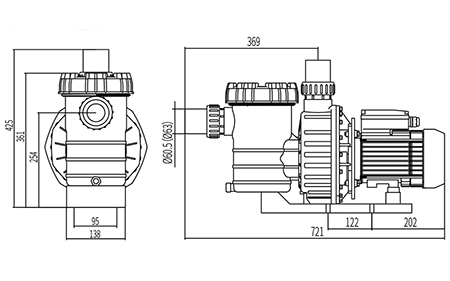 Bomba para piscina DXD-320XM